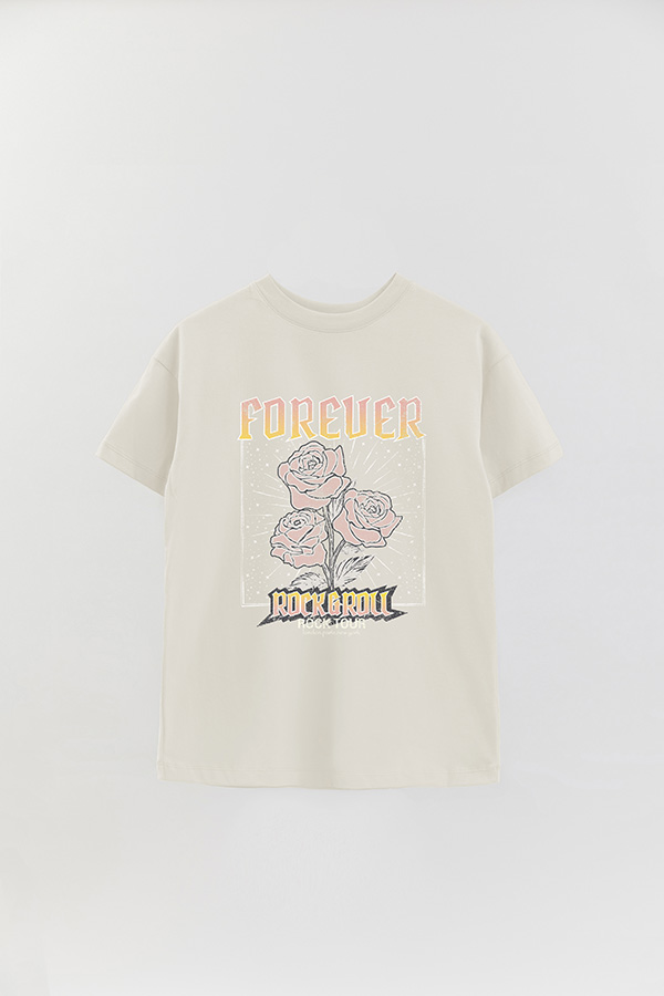 REMERA OVER ESTAMPADA FOREVER