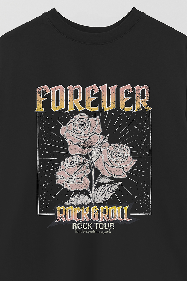 REMERA OVER ESTAMPADA FOREVER