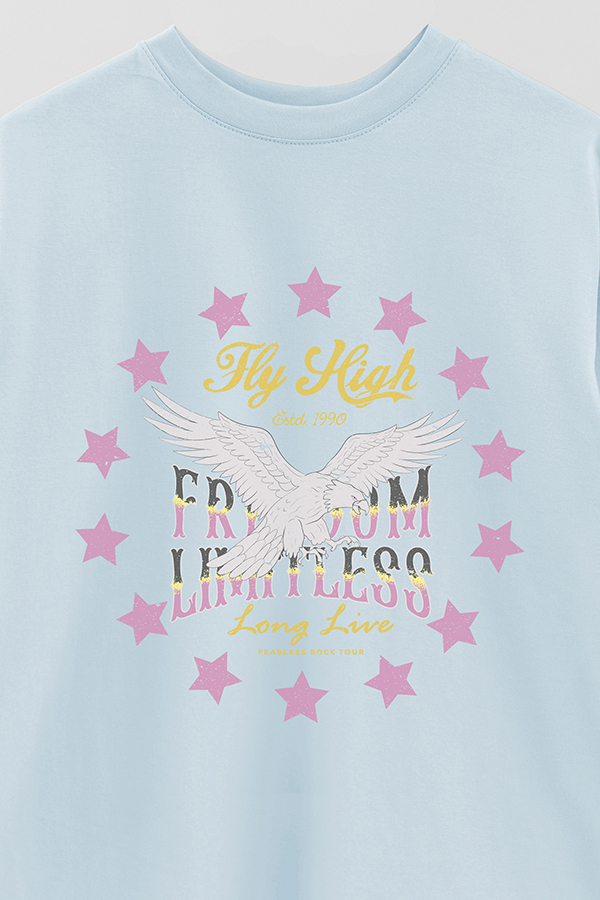 REMERA OVER ESTAMPADA FLY HIGH