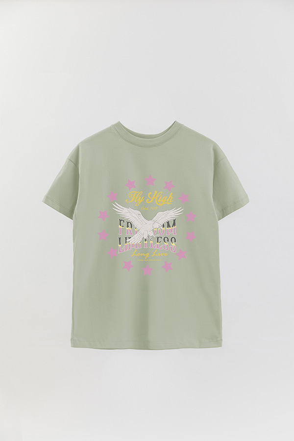REMERA OVER ESTAMPADA FLY HIGH