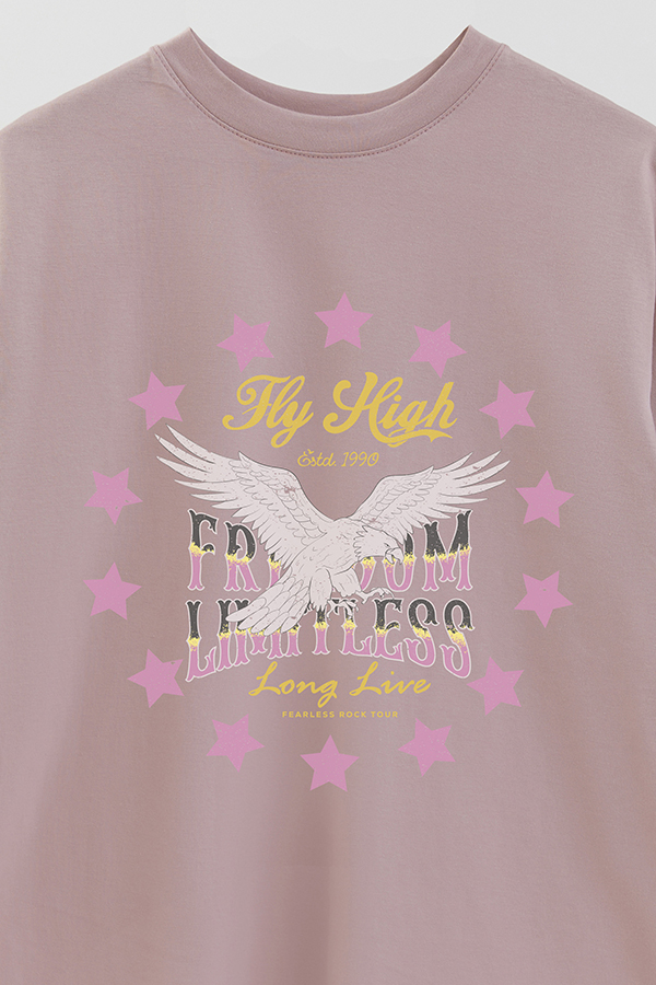 REMERA OVER ESTAMPADA FLY HIGH