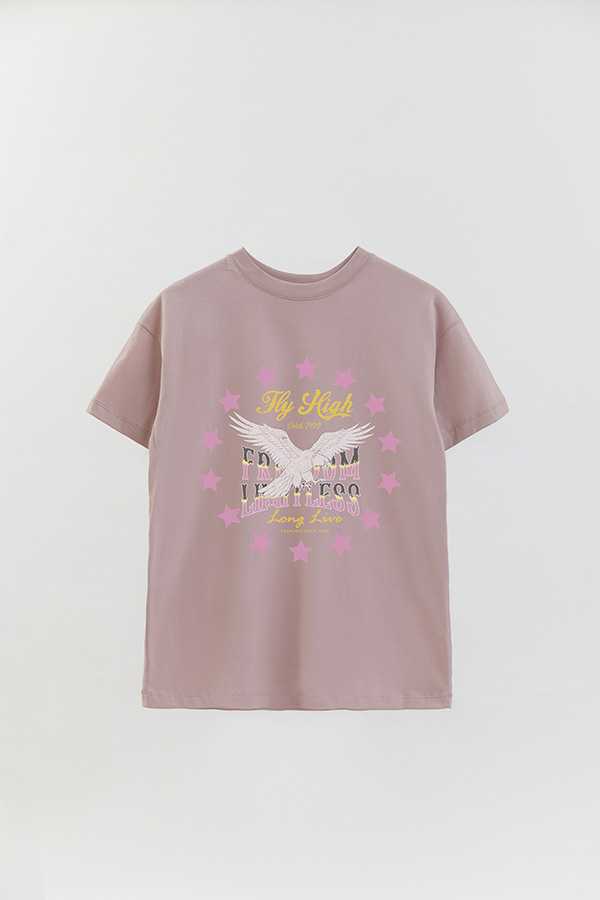 REMERA OVER ESTAMPADA FLY HIGH