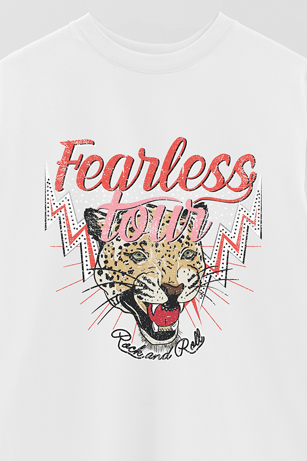 REMERA OVER ESTAMPADA FEARLESS LEOPARD 1