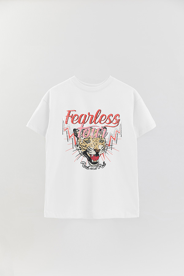 REMERA OVER ESTAMPADA FEARLESS LEOPARD 1