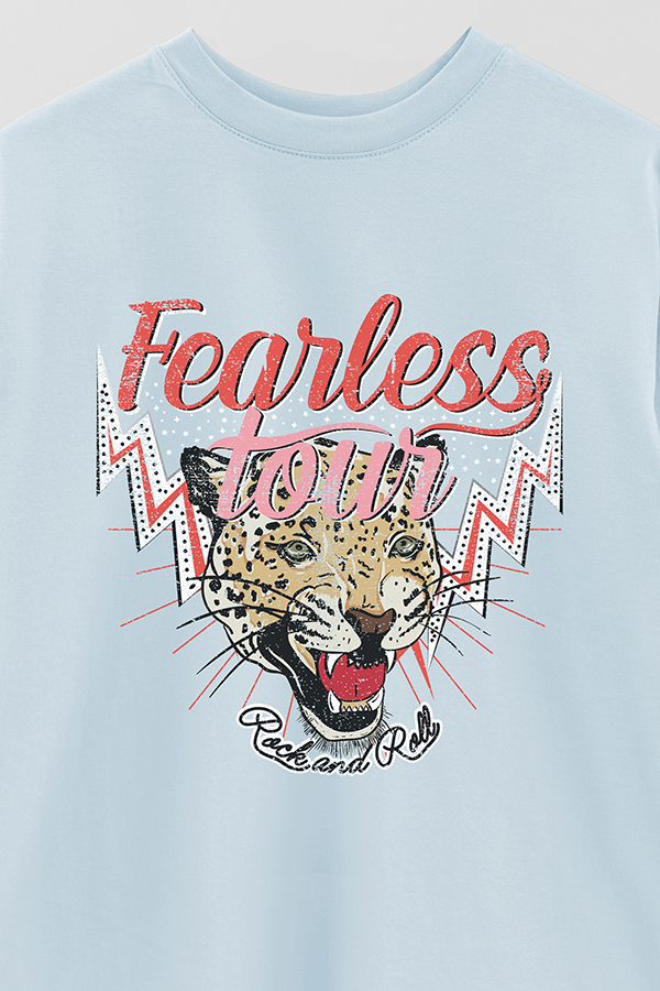 REMERA OVER ESTAMPADA FEARLESS LEOPARD 1