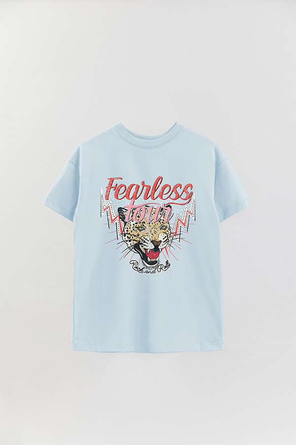 REMERA OVER ESTAMPADA FEARLESS LEOPARD 1