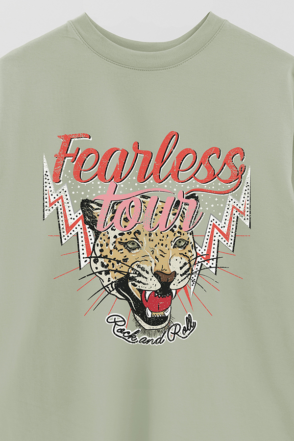 REMERA OVER ESTAMPADA FEARLESS LEOPARD 1