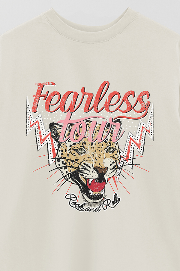 REMERA OVER ESTAMPADA FEARLESS LEOPARD 1