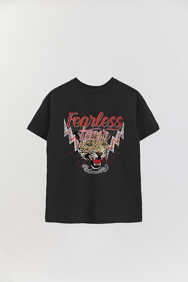 REMERA OVER ESTAMPADA FEARLESS LEOPARD 1