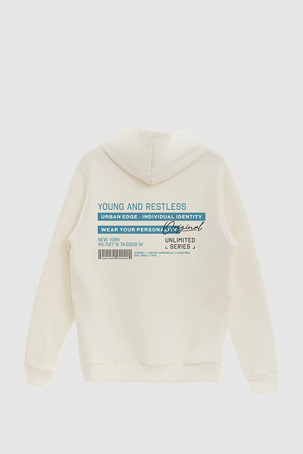 BUZO HOODIE ESTAMPADO YOUNG AND RESTLESS