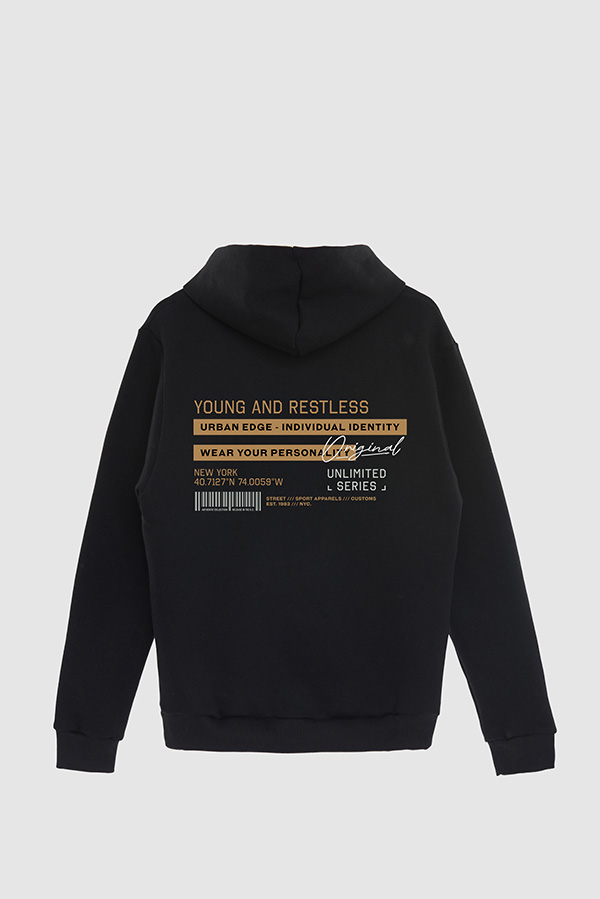 BUZO HOODIE ESTAMPADO YOUNG AND RESTLESS