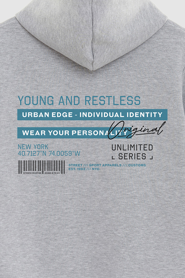 BUZO HOODIE ESTAMPADO YOUNG AND RESTLESS