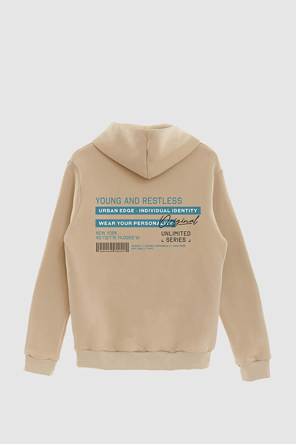 BUZO HOODIE ESTAMPADO YOUNG AND RESTLESS