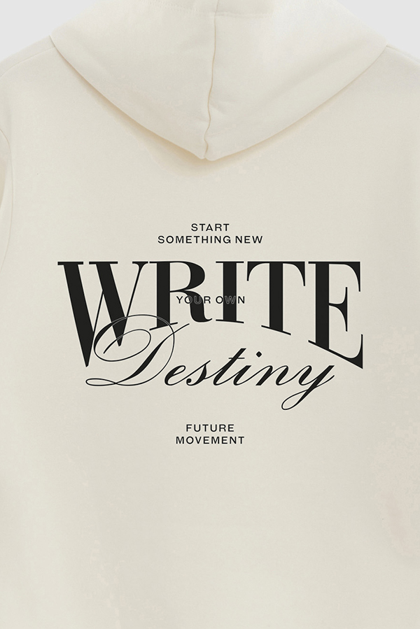 BUZO HOODIE ESTAMPADO WRITE YOUR OWN DESTINY