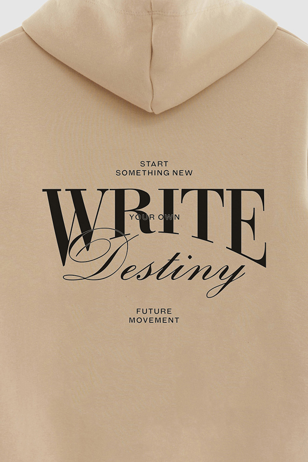 BUZO HOODIE ESTAMPADO WRITE YOUR OWN DESTINY