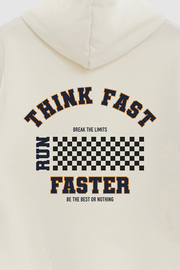 BUZO HOODIE ESTAMPADO THINK FAST