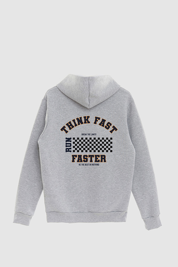 BUZO HOODIE ESTAMPADO THINK FAST
