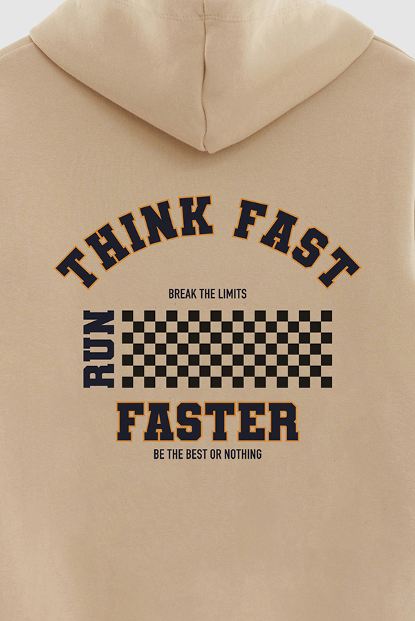 BUZO HOODIE ESTAMPADO THINK FAST
