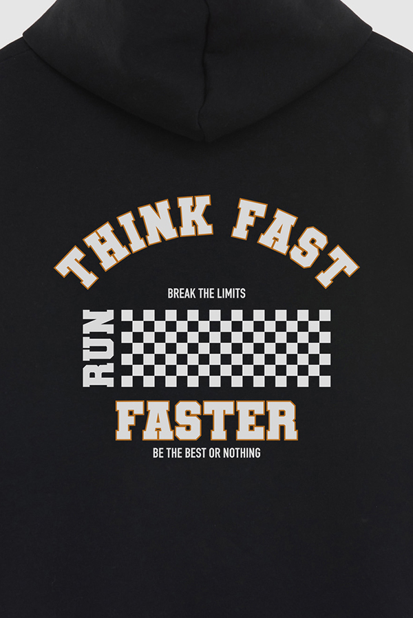 BUZO HOODIE ESTAMPADO THINK FAST