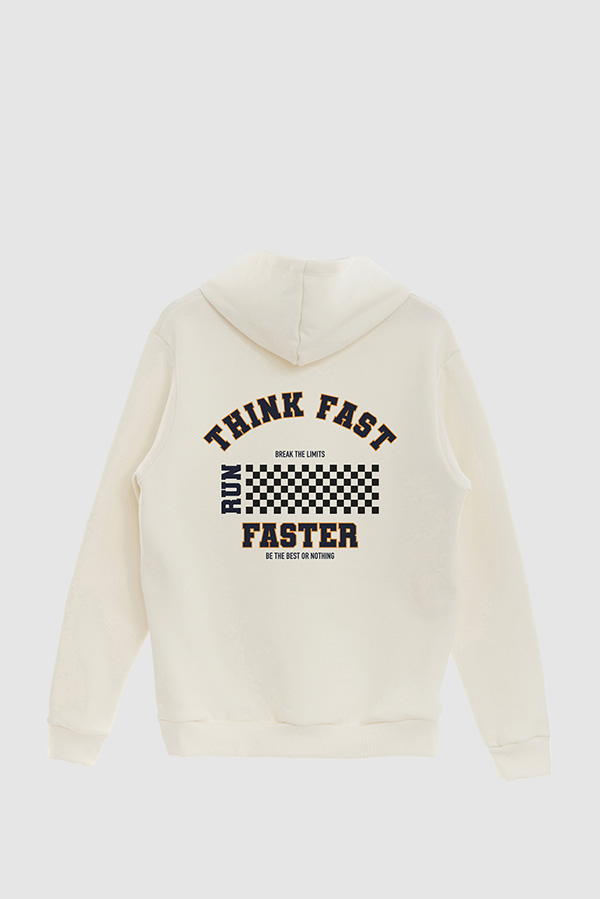 BUZO HOODIE ESTAMPADO THINK FAST