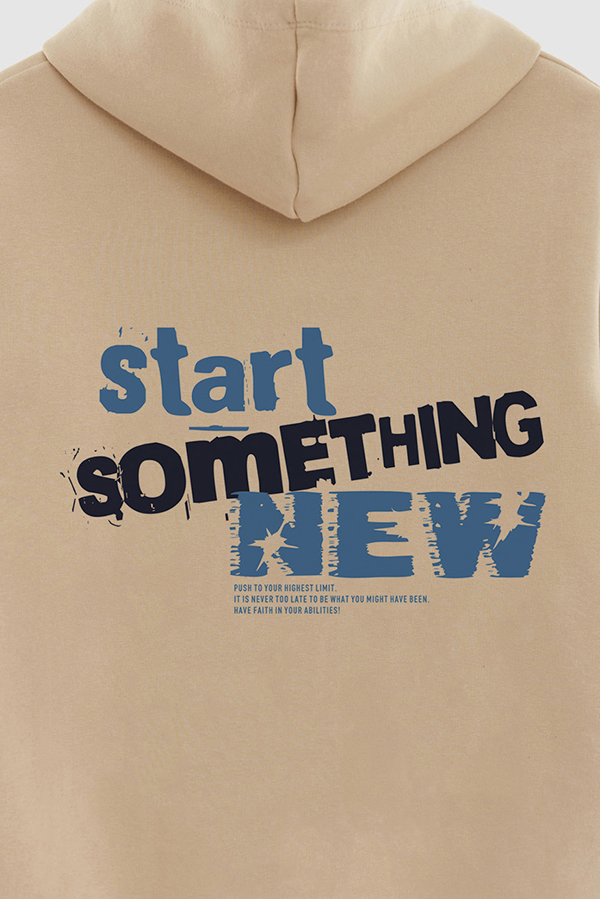 BUZO HOODIE ESTAMPADO START SOMETHING NEW 2