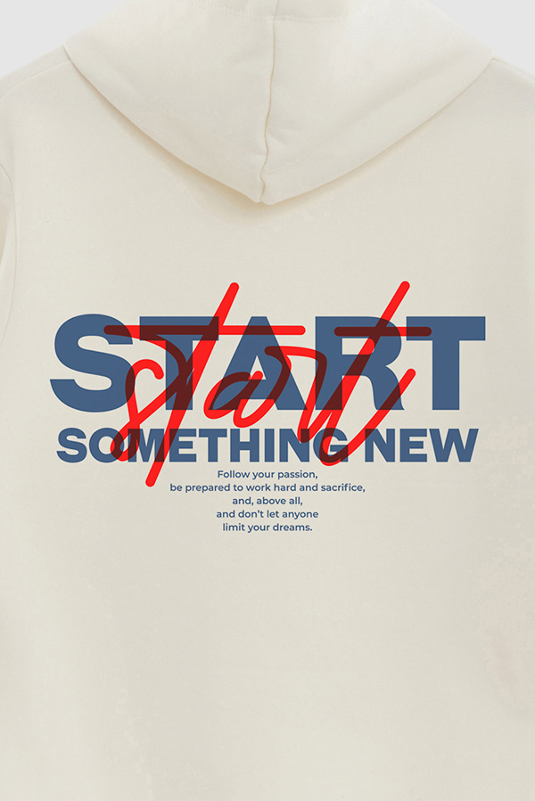 BUZO HOODIE ESTAMPADO START SOMETHING NEW