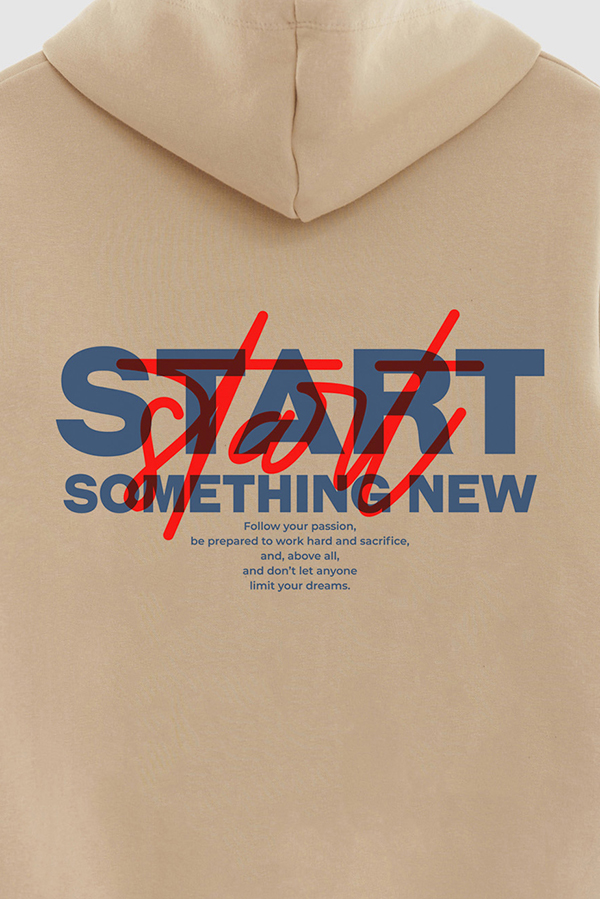 BUZO HOODIE ESTAMPADO START SOMETHING NEW