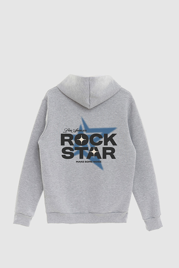 BUZO HOODIE ESTAMPADO ROCK STAR