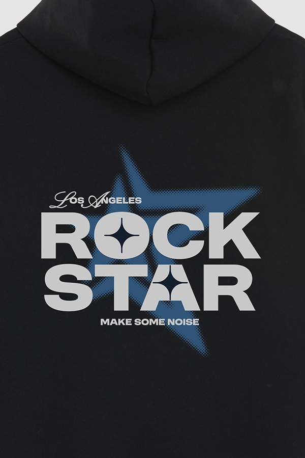 BUZO HOODIE ESTAMPADO ROCK STAR