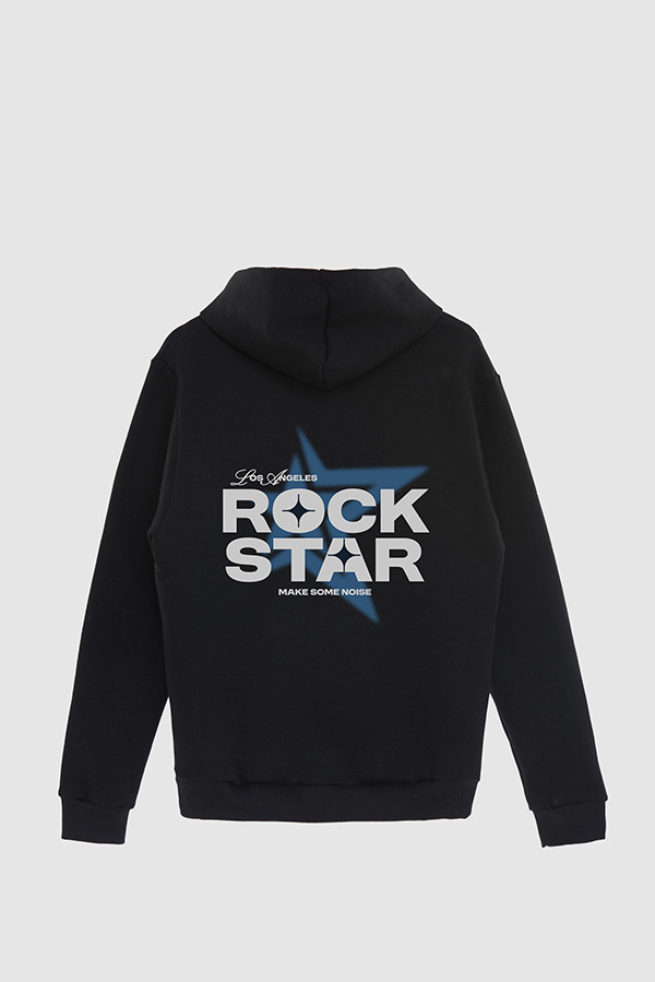 BUZO HOODIE ESTAMPADO ROCK STAR