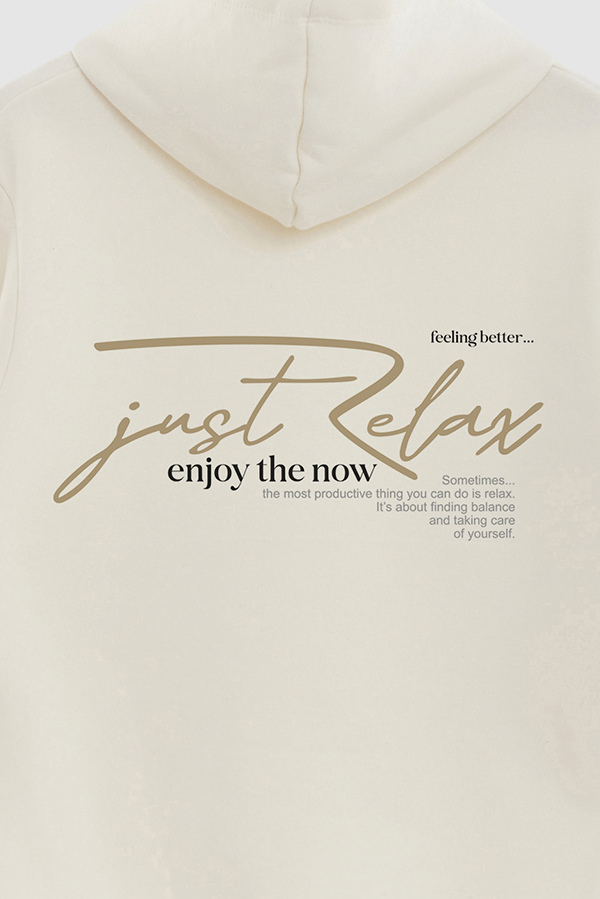 BUZO HOODIE ESTAMPADO JUST RELAX