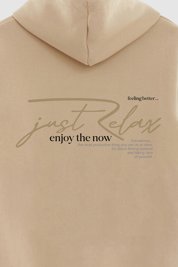 BUZO HOODIE ESTAMPADO JUST RELAX