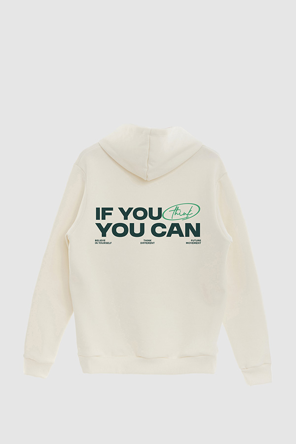 BUZO HOODIE ESTAMPADO IF YOU CAN THINK