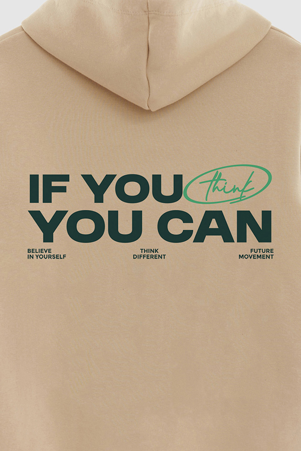 BUZO HOODIE ESTAMPADO IF YOU CAN THINK