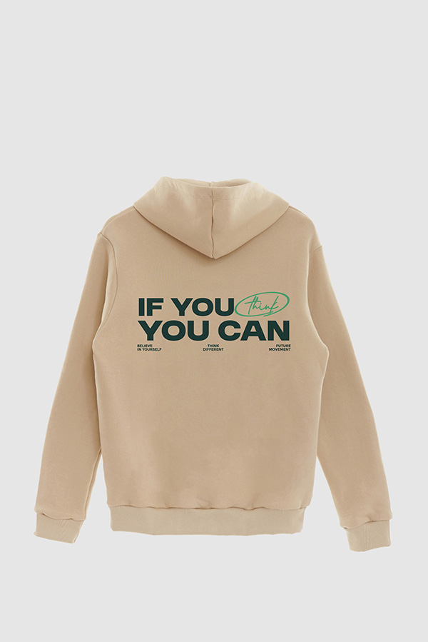 BUZO HOODIE ESTAMPADO IF YOU CAN THINK