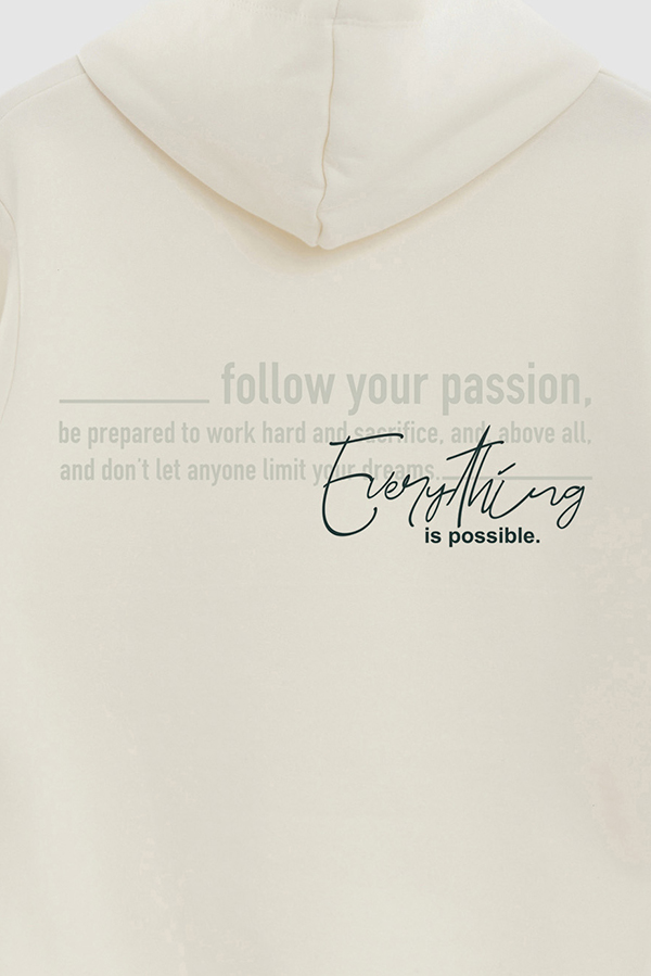 BUZO HOODIE ESTAMPADO FOLLOW YOUR PASSION