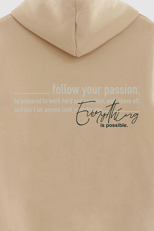 BUZO HOODIE ESTAMPADO FOLLOW YOUR PASSION