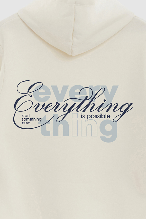 BUZO HOODIE ESTAMPADO EVERYTHING IS POSSIBLE 9
