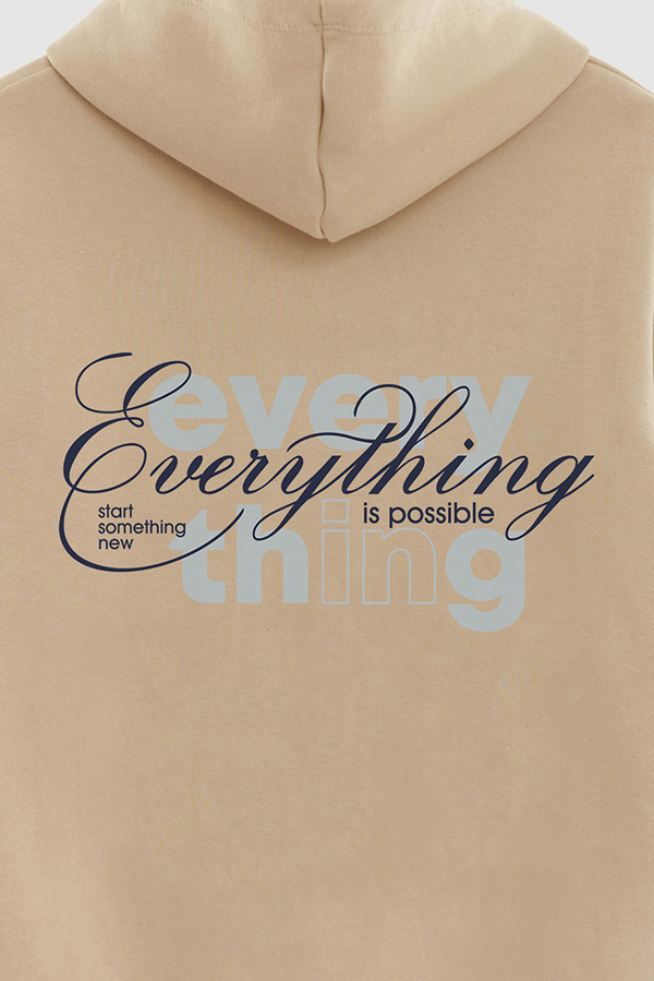 BUZO HOODIE ESTAMPADO EVERYTHING IS POSSIBLE 9