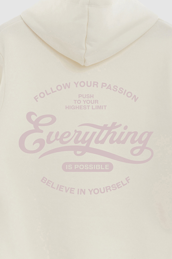 BUZO HOODIE ESTAMPADO EVERYTHING IS POSSIBLE 8