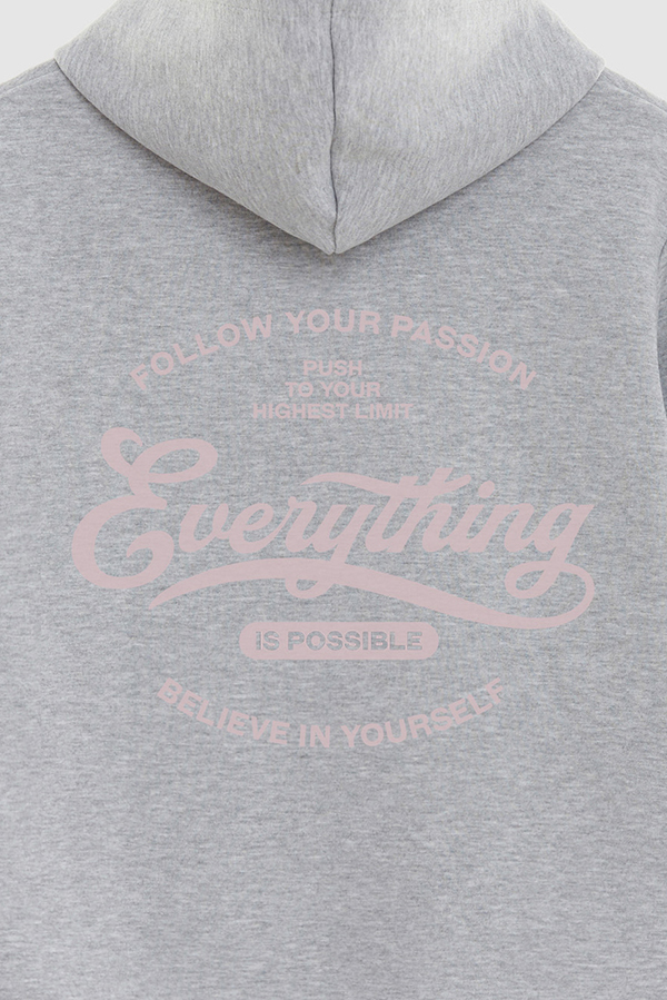 BUZO HOODIE ESTAMPADO EVERYTHING IS POSSIBLE 8