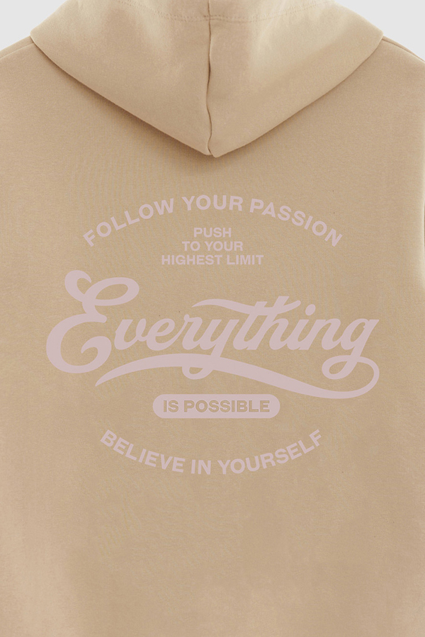 BUZO HOODIE ESTAMPADO EVERYTHING IS POSSIBLE 8