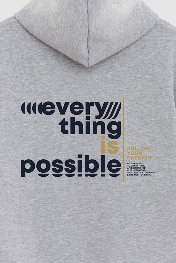BUZO HOODIE ESTAMPADO EVERYTHING IS POSSIBLE 7