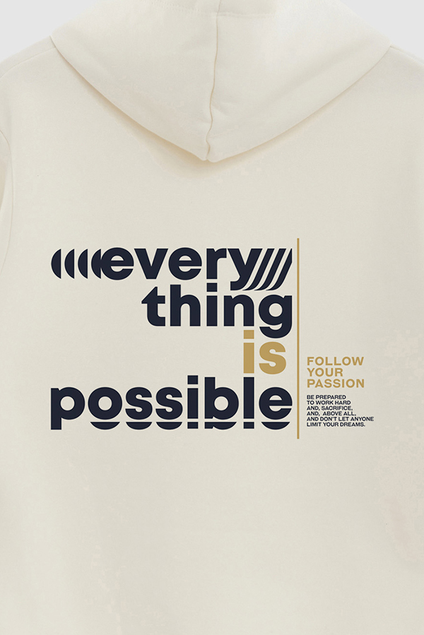 BUZO HOODIE ESTAMPADO EVERYTHING IS POSSIBLE 7