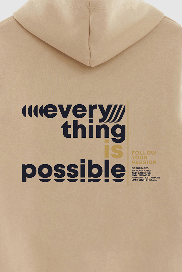 BUZO HOODIE ESTAMPADO EVERYTHING IS POSSIBLE 7