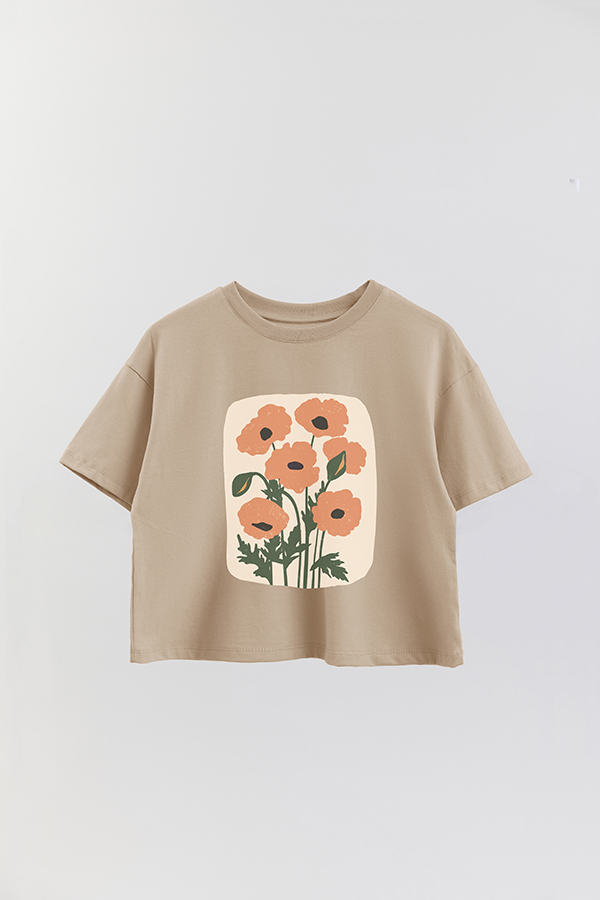 REMERA CROP ESTAMPADA ART 165