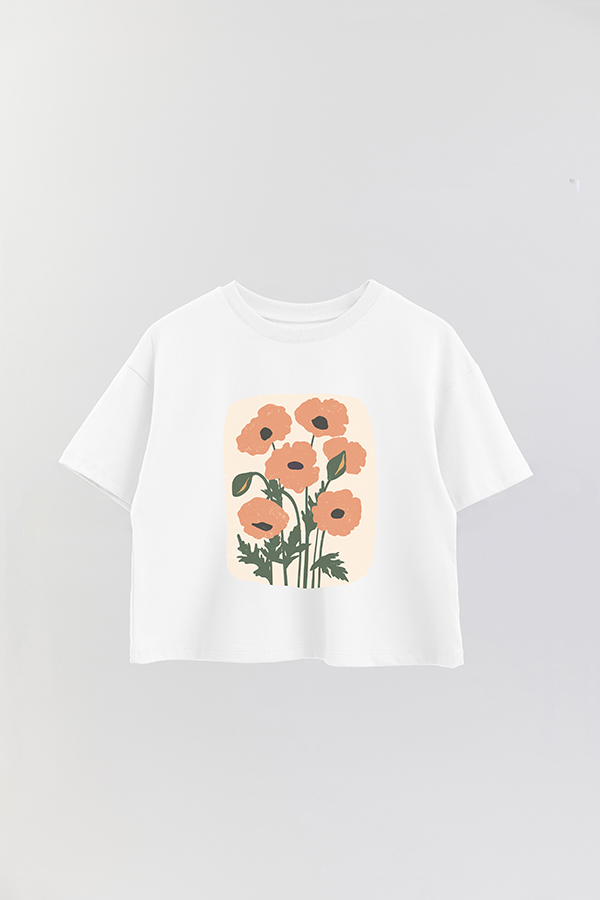 REMERA CROP ESTAMPADA ART 165