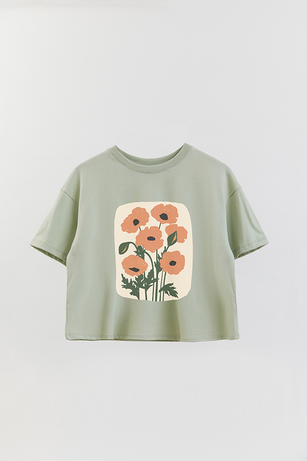 REMERA CROP ESTAMPADA ART 165