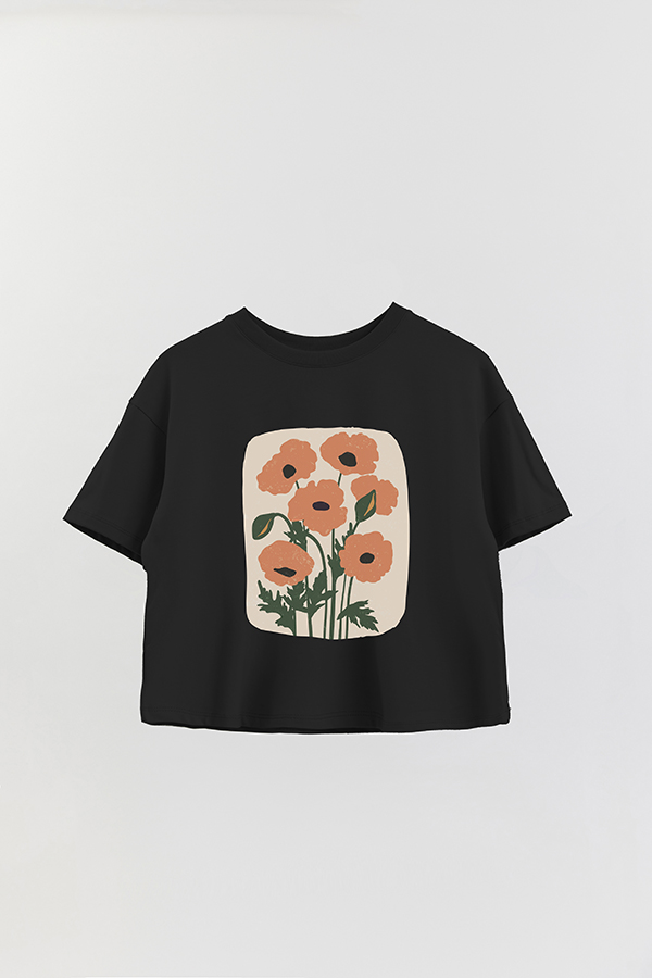 REMERA CROP ESTAMPADA ART 165