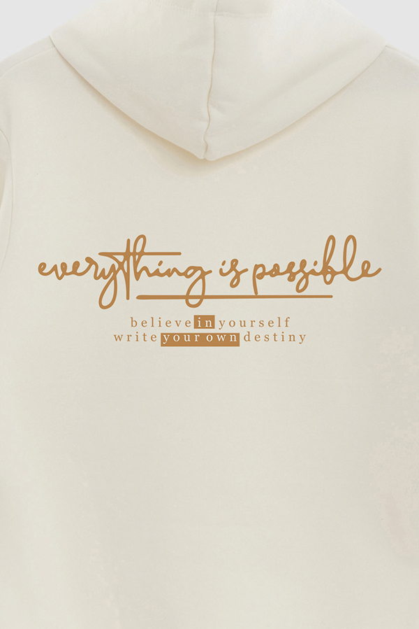 BUZO HOODIE ESTAMPADO EVERYTHING IS POSSIBLE 6